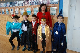 Purim celebration at Zhaporozhie Gymnasium "ORT-Alef"